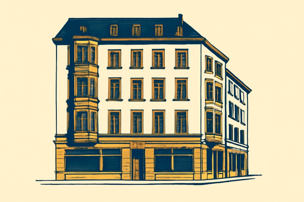 Frankfurter Mehrfamilienhaus-Fassade für Artikel zur Kurzzeitvermietung