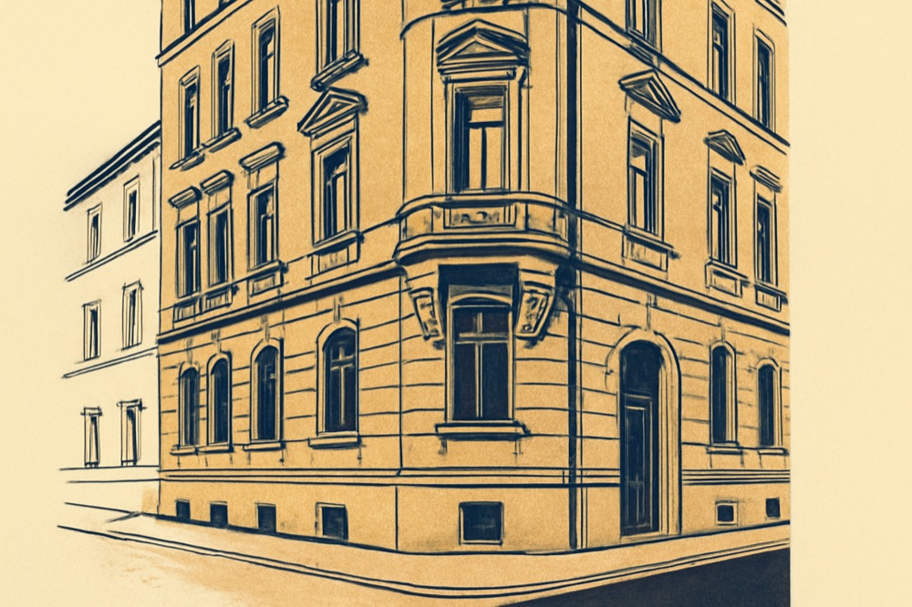 Munich apartment facade in a Milieuschutz district