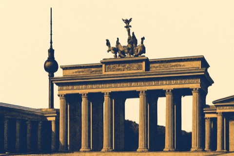 Berlin — Brandenburger Tor und Fernsehturm